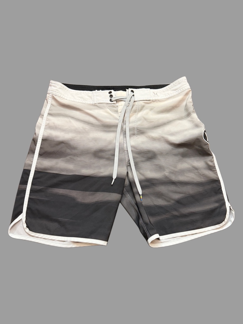 Hurley Men's Gradient Black Gray White Swim Trunks